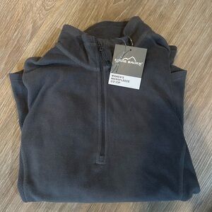 Eddie Bauer Women’s Microfleece 1/2-Zip Pullover • Gray • Size XL • NWT